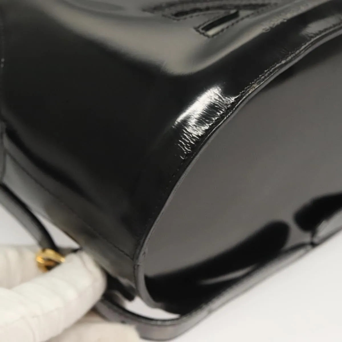 Salvatore Ferragamo Gancini Patent Leather, Black, Patent Leather, Backpack