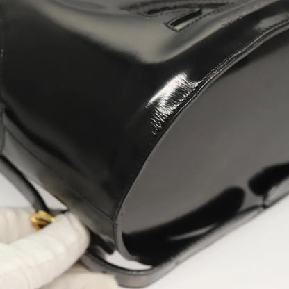 Salvatore Ferragamo Gancini Patent Leather, Black, Patent Leather, Backpack