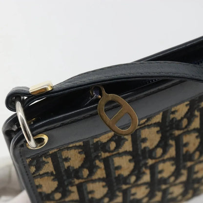 Christian Dior Vintage Trotter Canvas, Navy, Canvas, Shoulder Bag