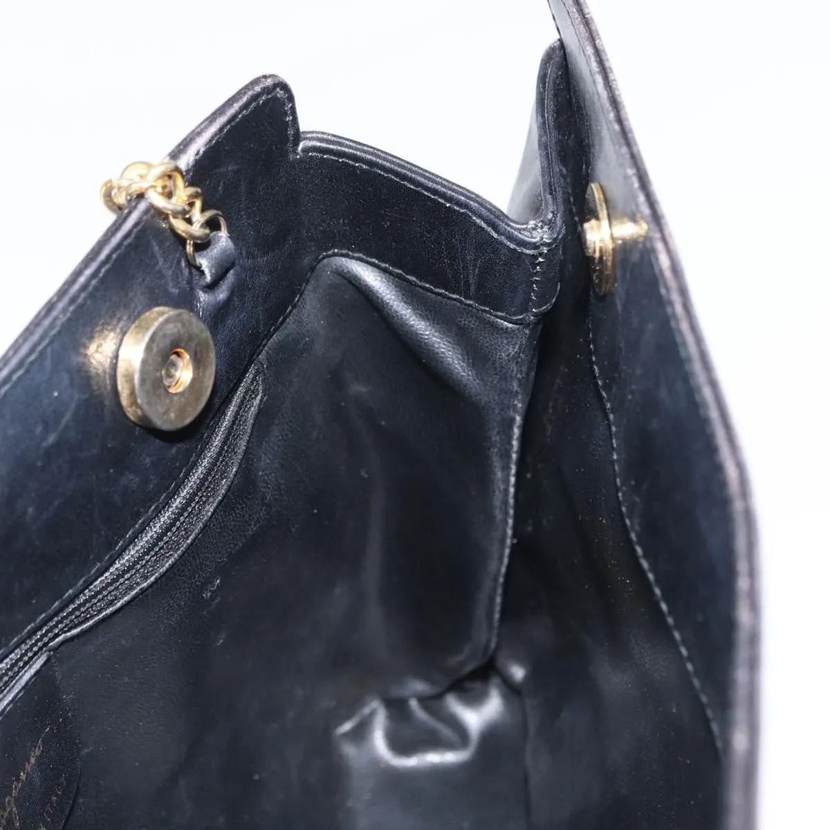 Salvatore Ferragamo Vintage Leather, Black, Leather, Shoulder Bag