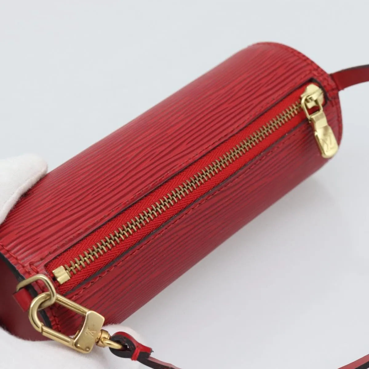 Louis Vuitton Soufflot Pochette Epi Leather, Red, Leather, Clutch