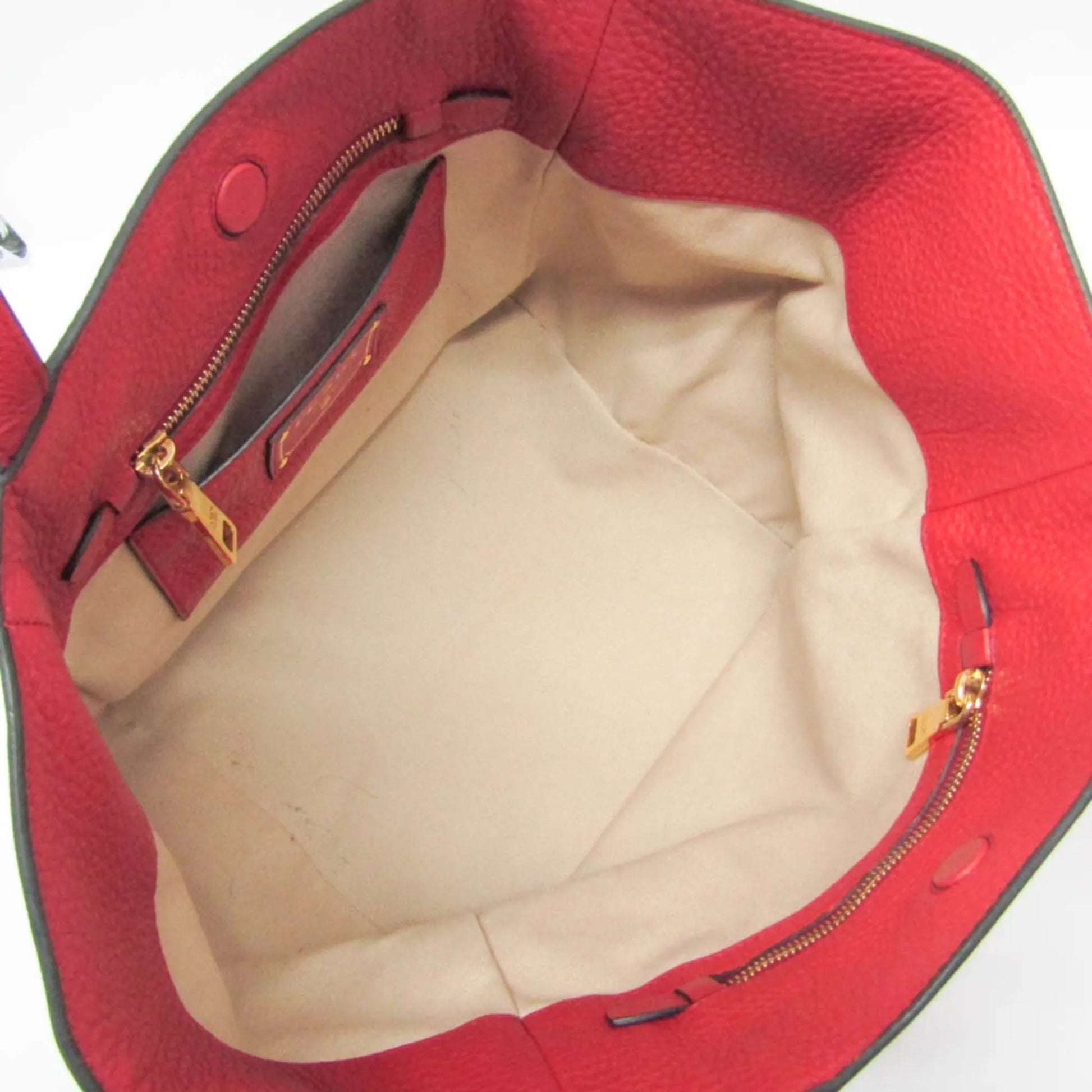 Prada Vintage Tote Leather, Red, Leather, Tote Bag