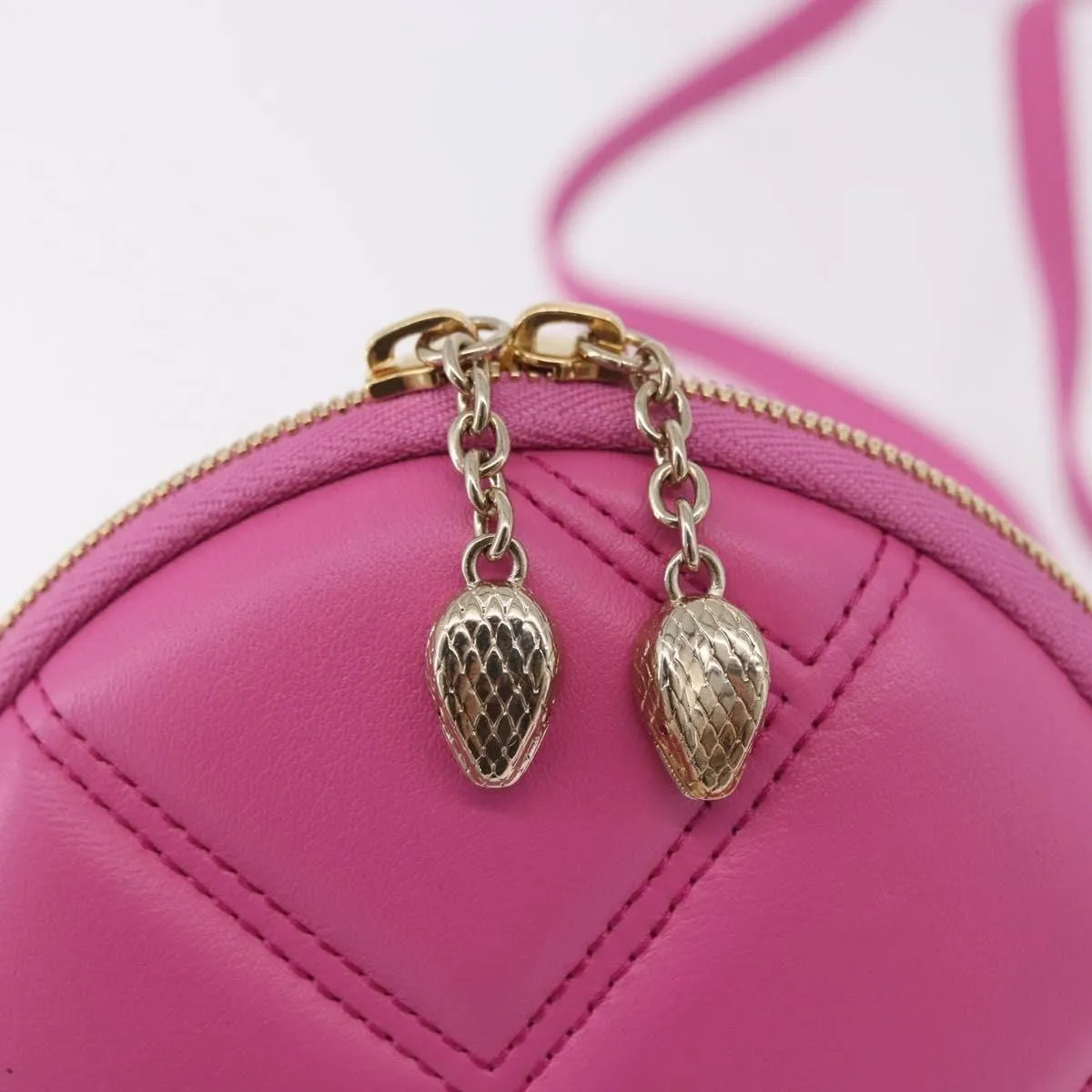 Bvlgari Shoulder Leather, Pink, Leather, Shoulder Bag
