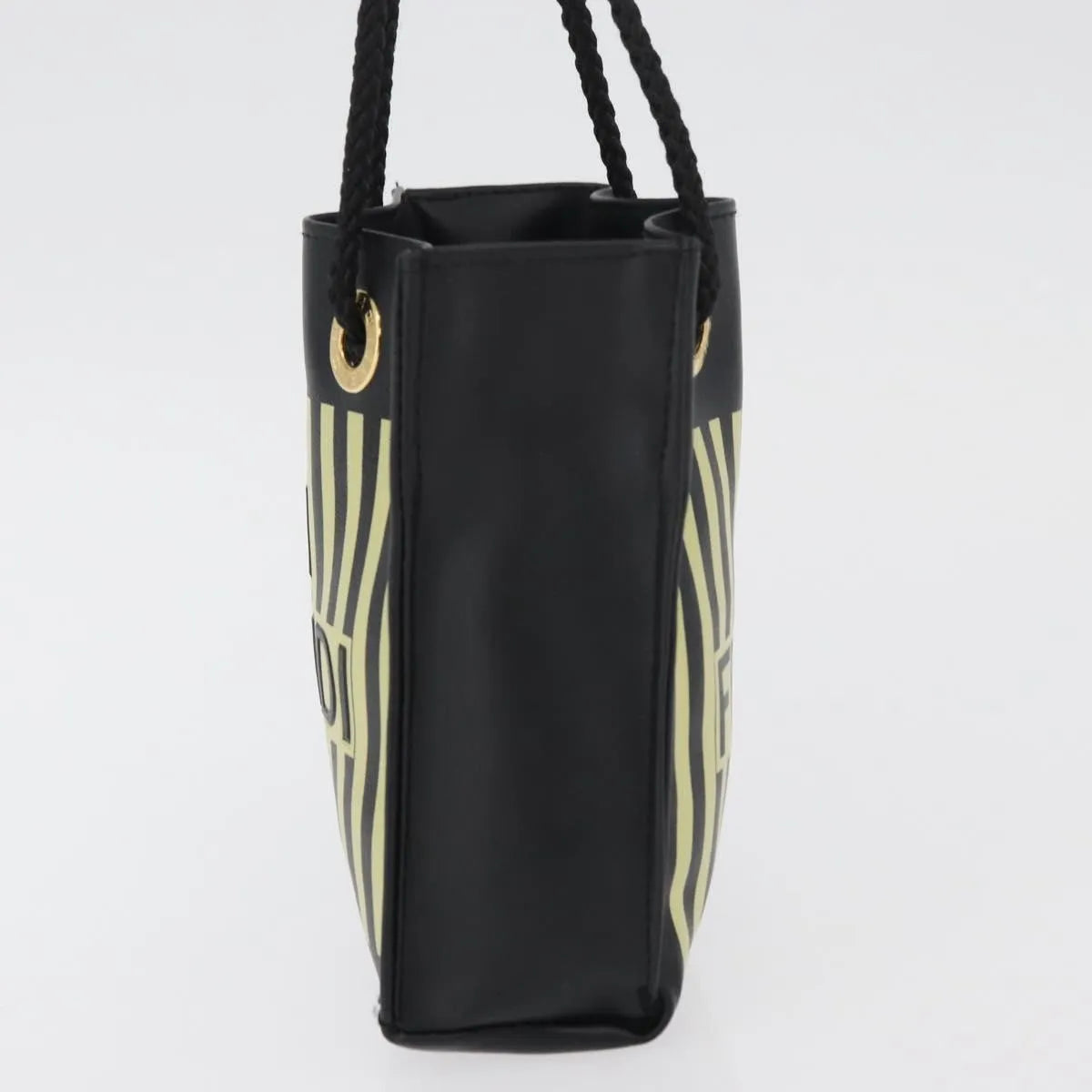Fendi Fazzuolo Leather, Black, Polyester, Tote Bag