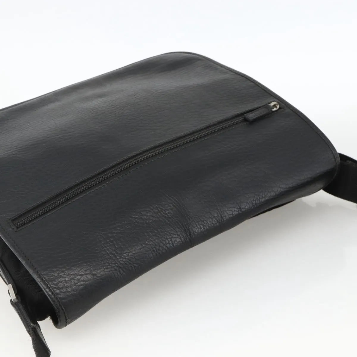 Salvatore Ferragamo Vintage Leather, Black, Nylon, Shoulder Bag