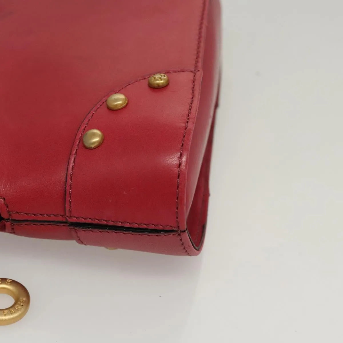 Celine Vintage Leather, Red, Leather, Shoulder Bag