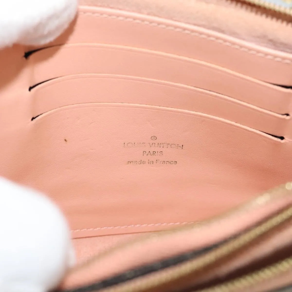 Louis Vuitton Double Zip Pochette Damier, Brown, Canvas, Clutch