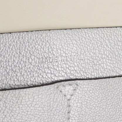 Christian Dior Open Bar Leather, Silver, Leather, Handbag