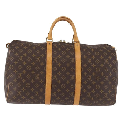 Louis Vuitton Keepall Monogram, Brown, Canvas, Travel Bag
