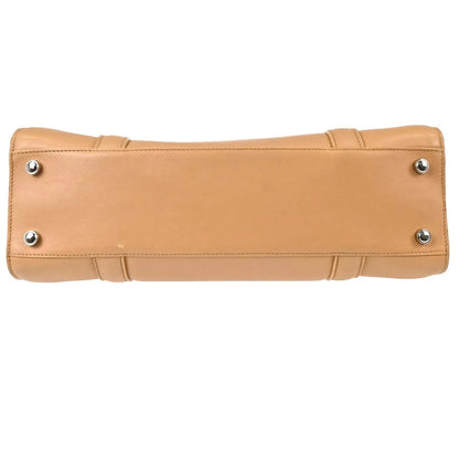 Cartier Cabochon Leather, Beige, Leather, Handbag