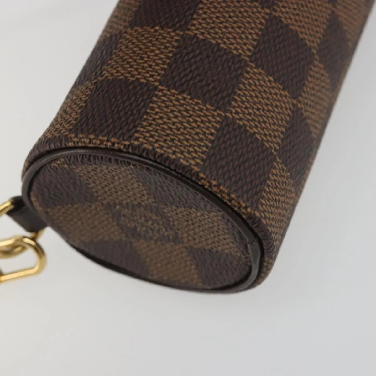 Louis Vuitton Papillon Pochette Damier Ebene, Brown, Canvas, Clutch