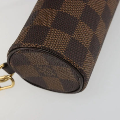 Louis Vuitton Papillon Pochette Damier Ebene, Brown, Canvas, Clutch