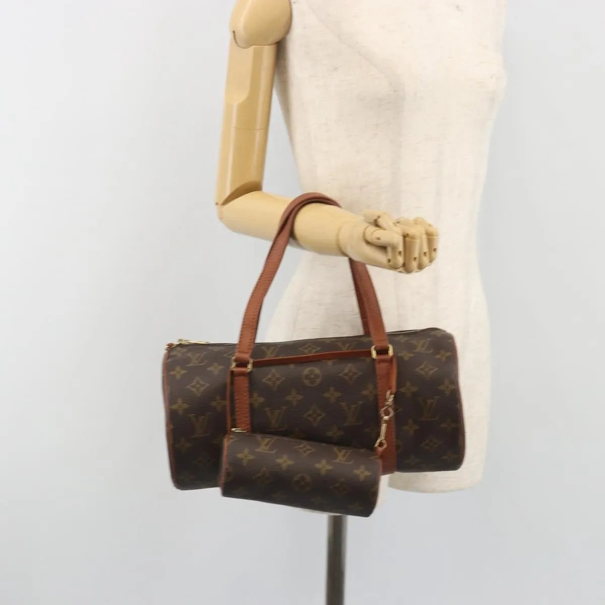 Louis Vuitton Papillon Monogram, Brown, Canvas, Handbag