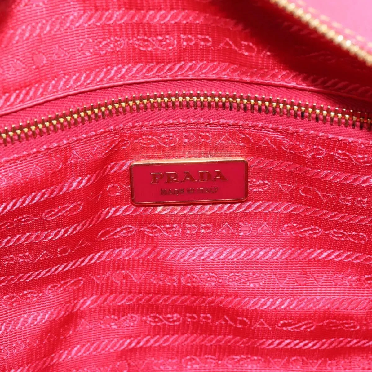 Prada Bauletto Saffiano Leather, Pink, Leather, Handbag