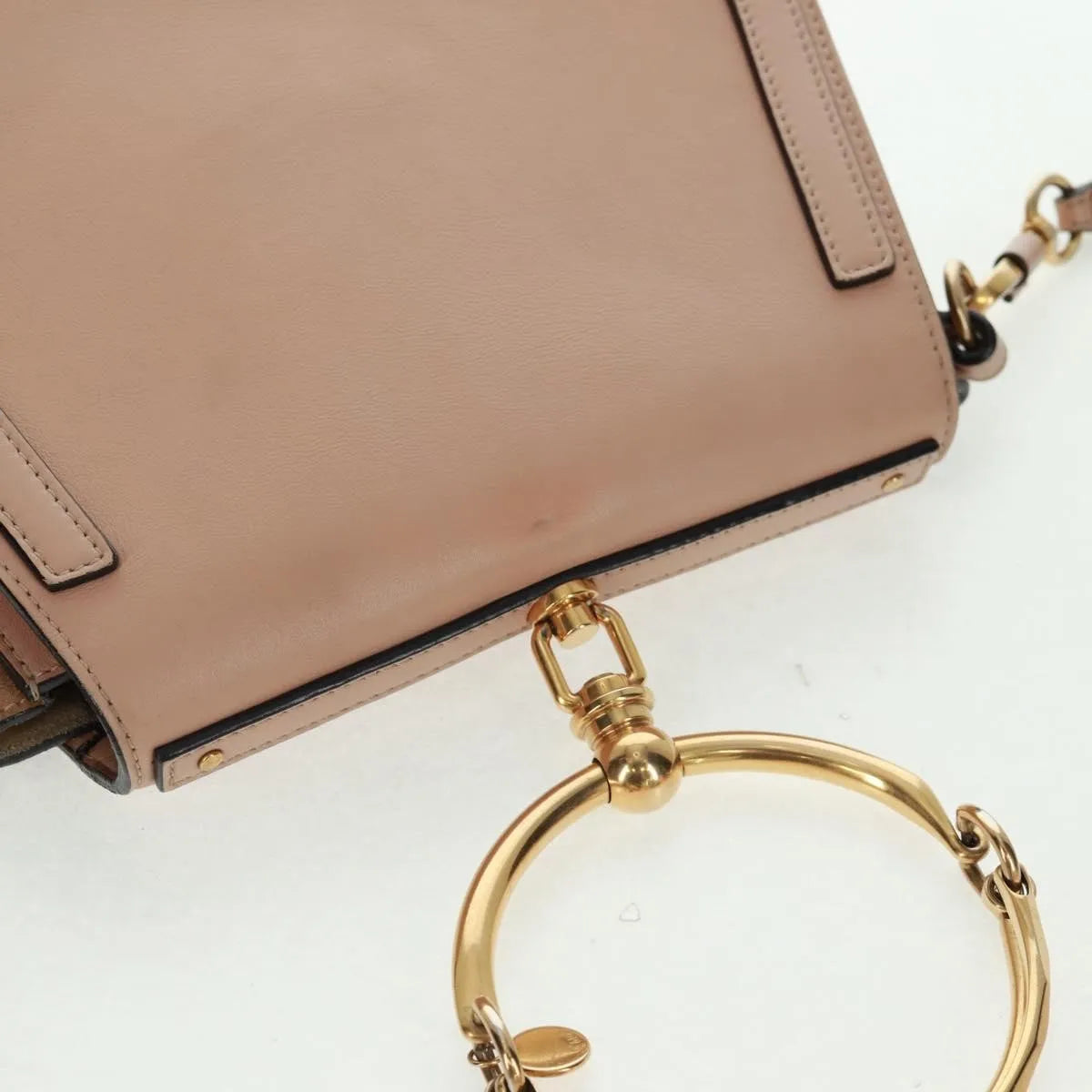 Chloe Nile Leather, Pink, Leather, Handbag