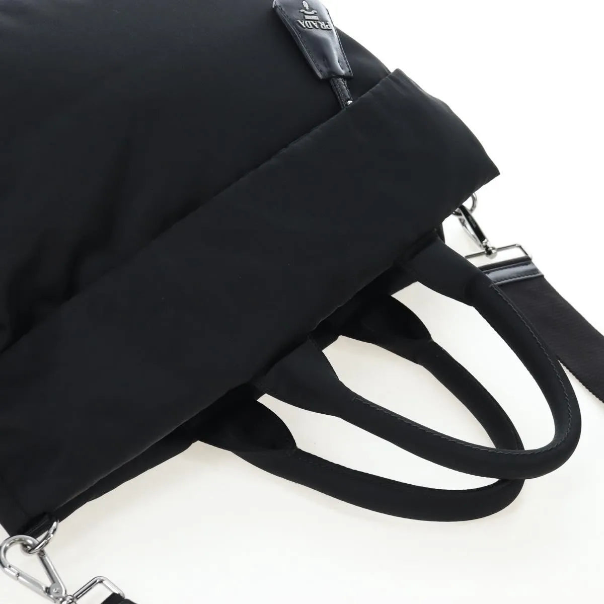 Prada Reversible Tote nylon, Black, Nylon, Handbag