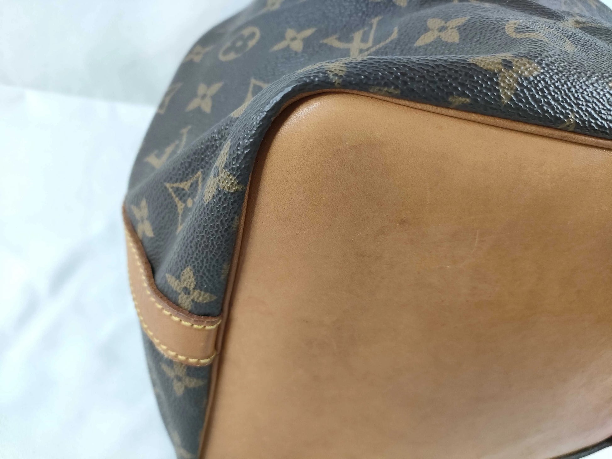 Louis Vuitton Petit Noe Monogram Canvas, Brown, Canvas, Shoulder Bag