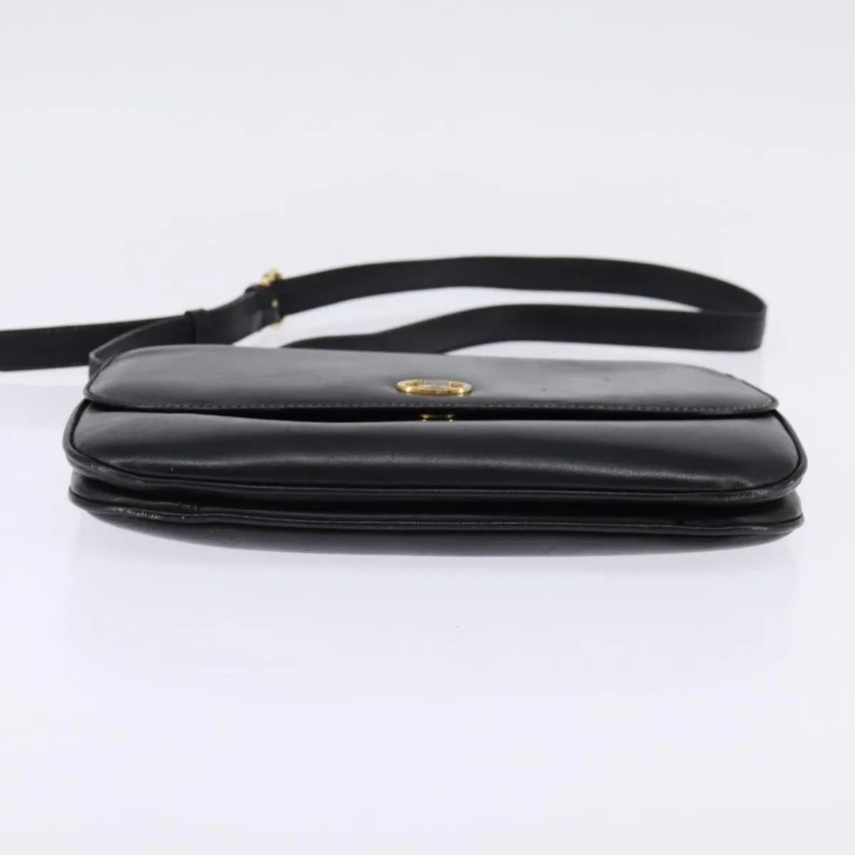 Celine Vintage Leather, Black, Leather, Shoulder Bag