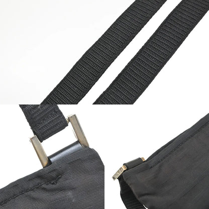 Fendi Logo Zucca Zucca, Black, Canvas, Shoulder Bag