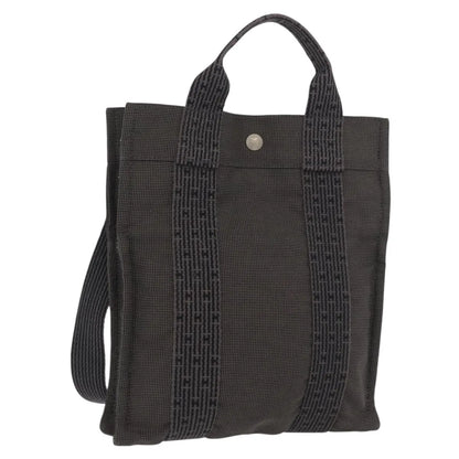 Hermes Herline Canvas, Gray, Canvas, Backpack