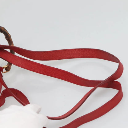 Gucci Vintage Bamboo Suede, Red, Suede, Backpack