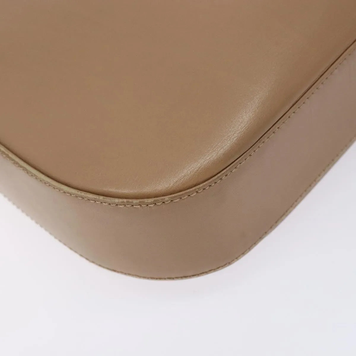 Salvatore Ferragamo Gancini Leather, Beige, Leather, Shoulder Bag