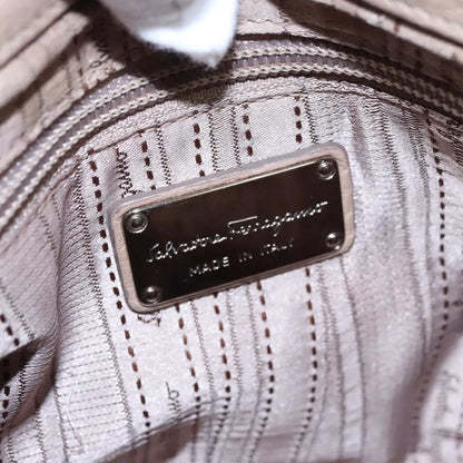 Salvatore Ferragamo Sofia Satchel Leather, Beige, Leather, Handbag