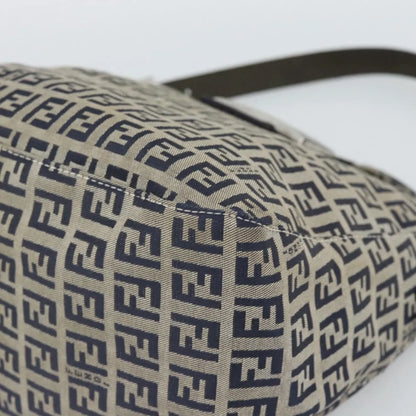 Fendi Zucchino Canvas Mamma Baguette canvas, Navy, Canvas, Shoulder Bag