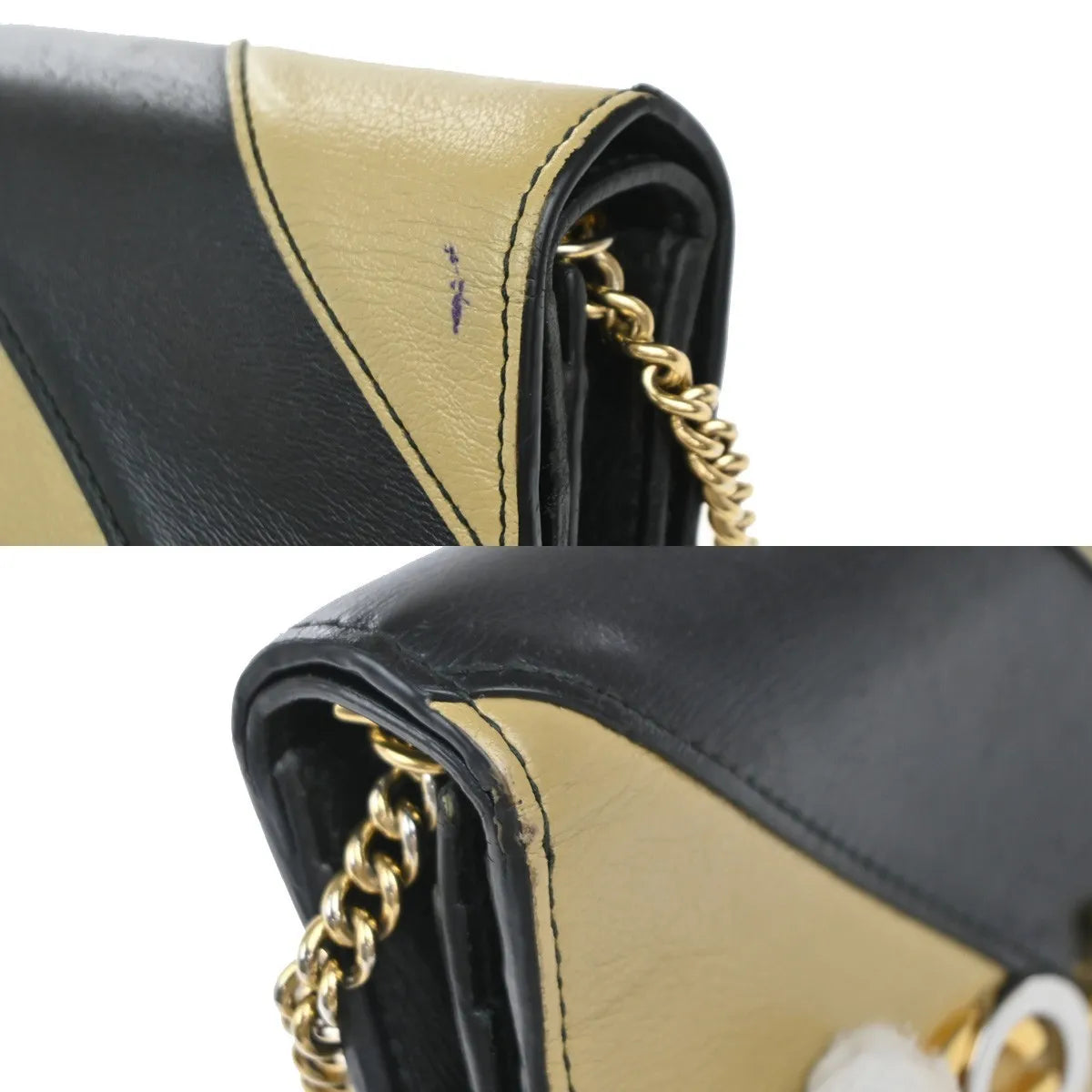 Gucci Zumi Chain Card Case Diagonal Quilted Leather, Black, Leather, Wallet