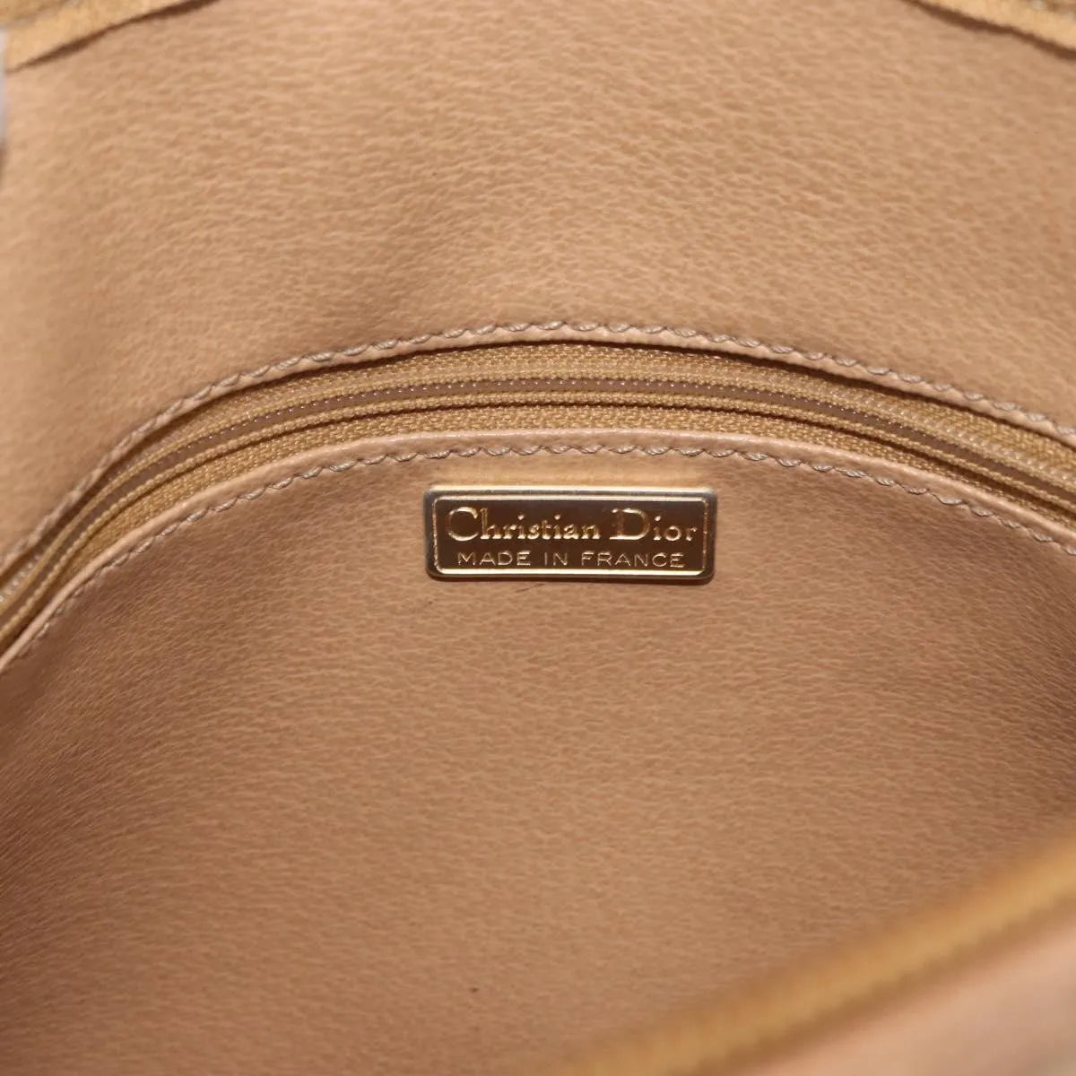Christian Dior Vintage Trotter Canvas, Beige, Canvas, Handbag