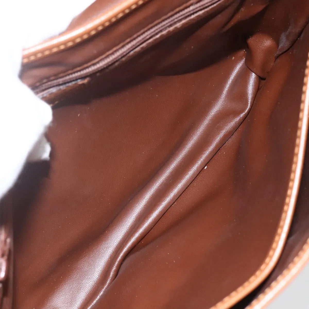 Valentino Garavani Vintage Canvas and Leather, Brown, Canvas, Shoulder Bag