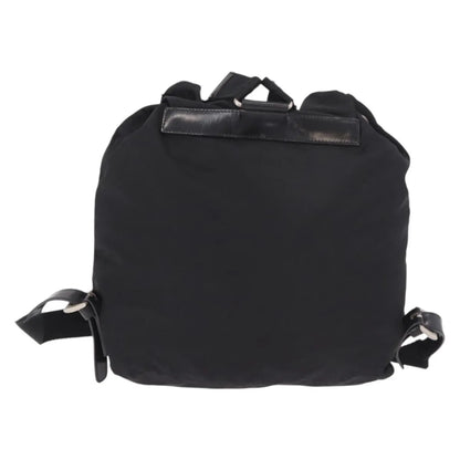 Prada Double Front Pocket Tessuto, Black, Nylon, Backpack