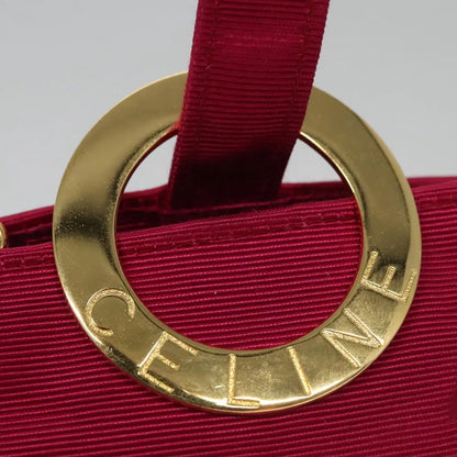Celine Circle Logo Nylon, Pink, Nylon, Clutch