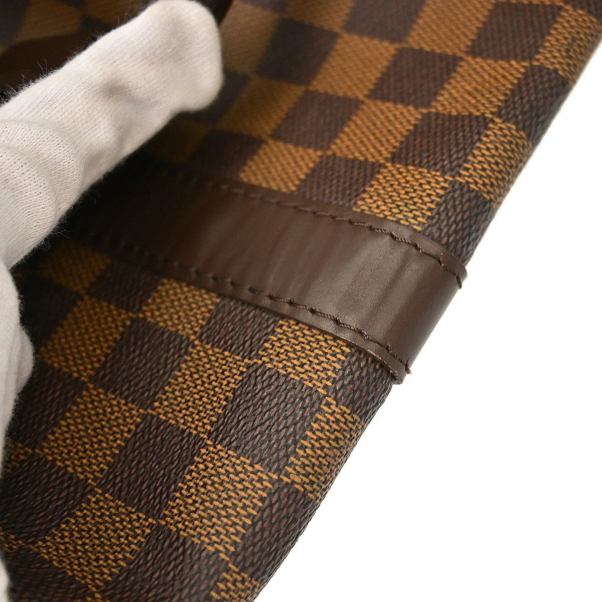 Louis Vuitton Keepall Damier Ebene, Brown, Canvas, Travel Bag