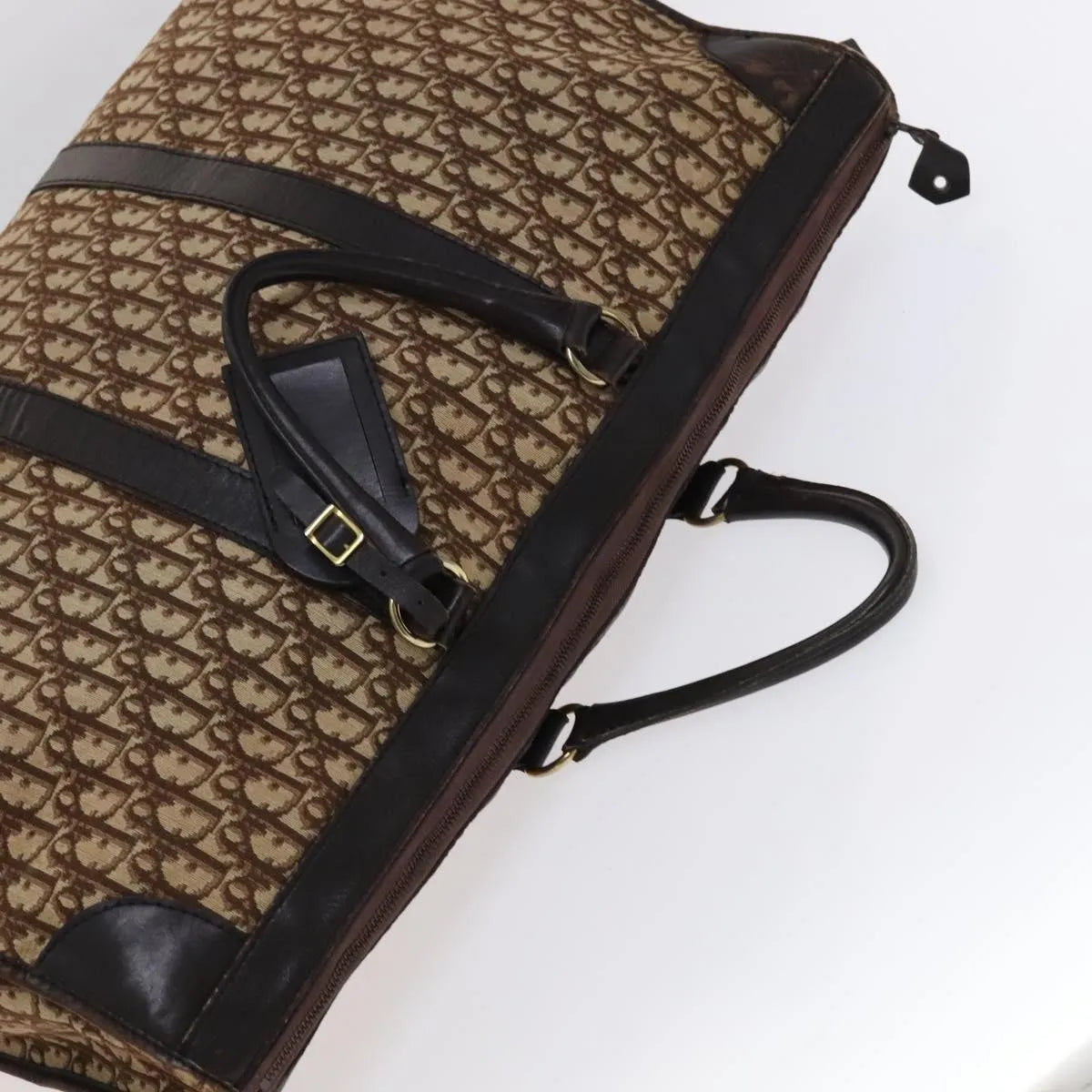 Christian Dior Vintage Trotter Boston Diorissimo Canvas, Brown, Canvas, Handbag