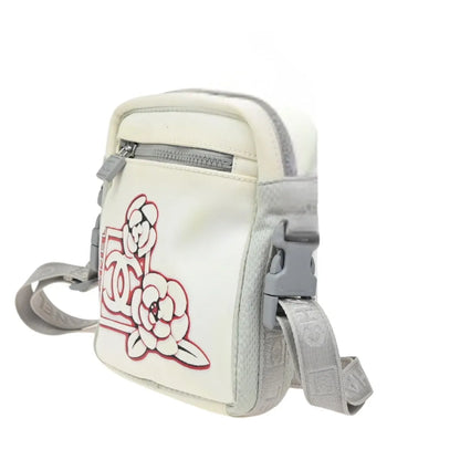 Chanel Travel Line Nylon, White, Nylon, Shoulder Bag