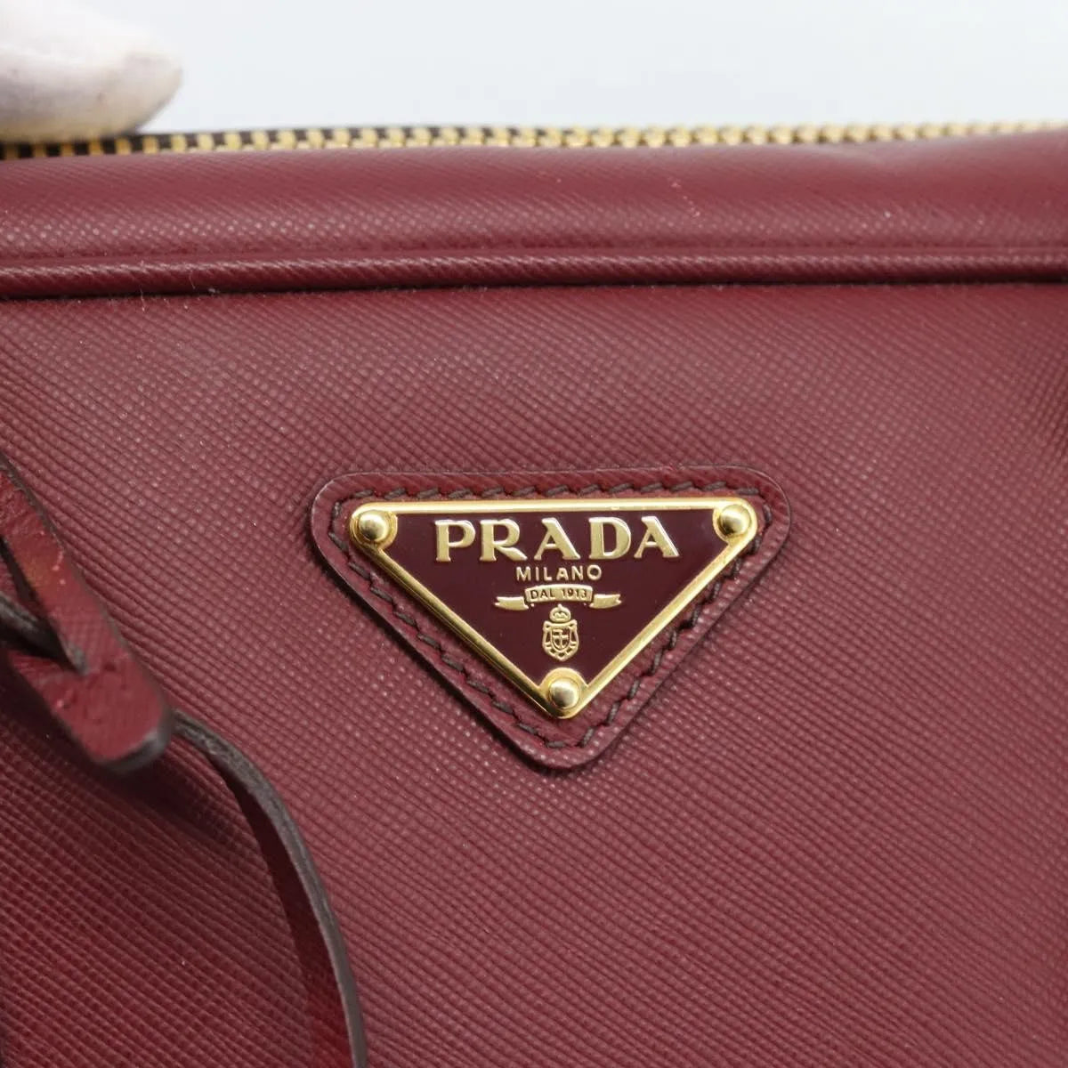Prada Bauletto Saffiano Leather, Red, Leather, Handbag