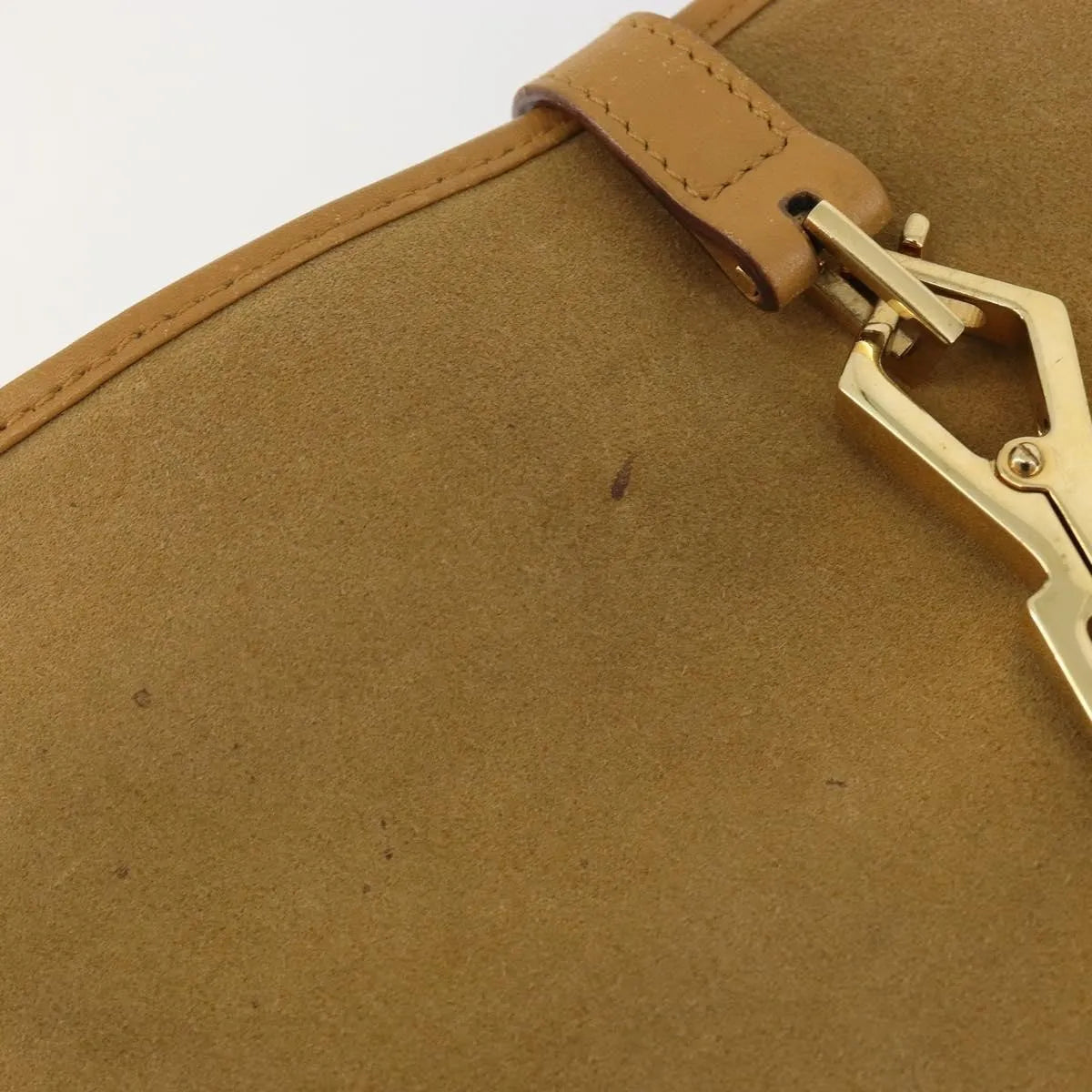 Gucci Bamboo Jackie suede, Brown, Suede, Shoulder Bag