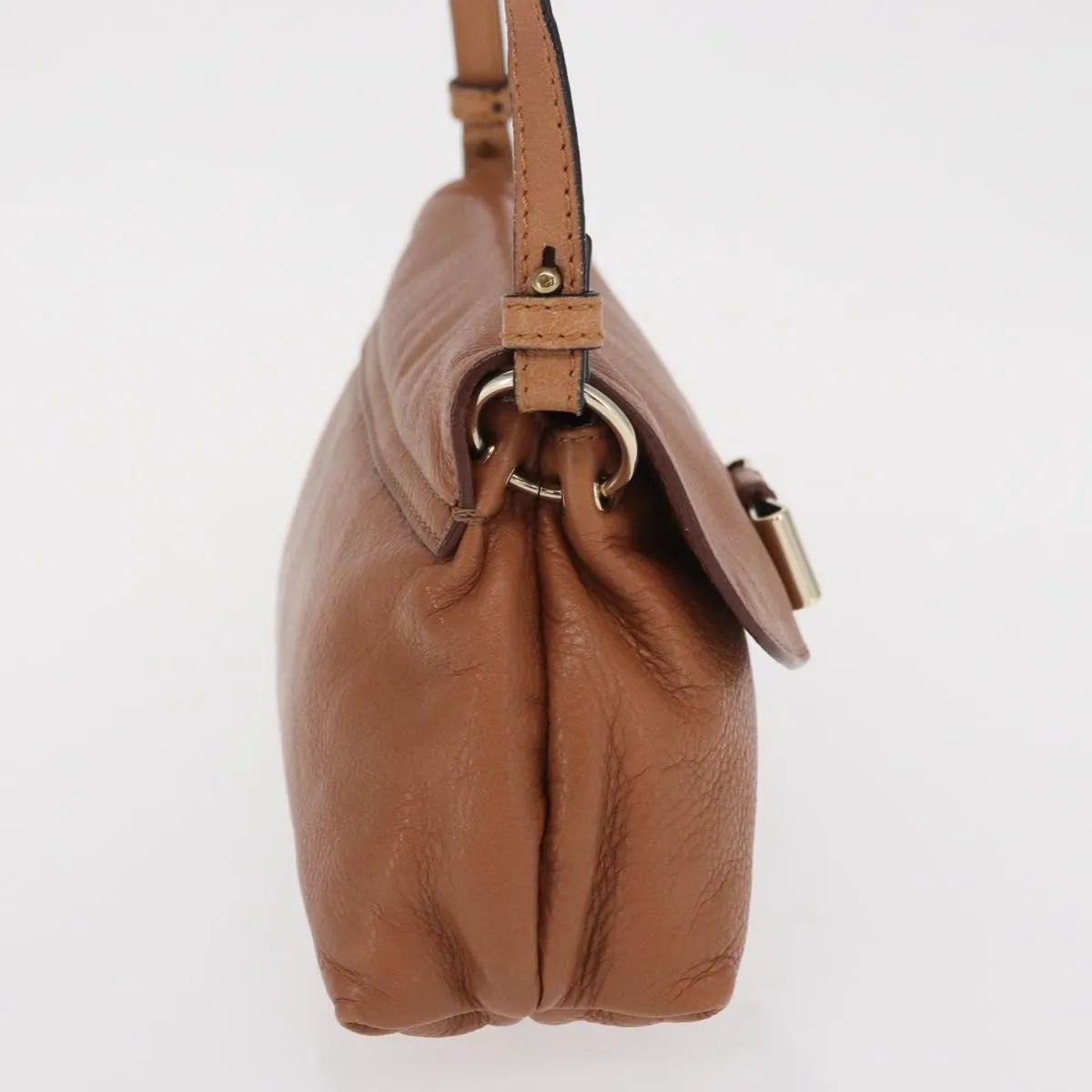 Chloe Lily Leather, Brown, Leather, Shoulder Bag