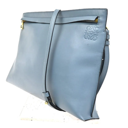 Loewe T Messenger Leather, Blue, Leather, Shoulder Bag
