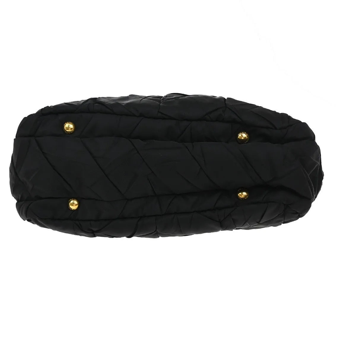 Prada Convertible Side Pocket Tote Chevron Tessuto, Black, Nylon, Tote Bag
