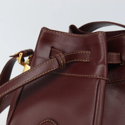 cartier Must de cartier Leather, Burgundy, Leather, Shoulder Bag