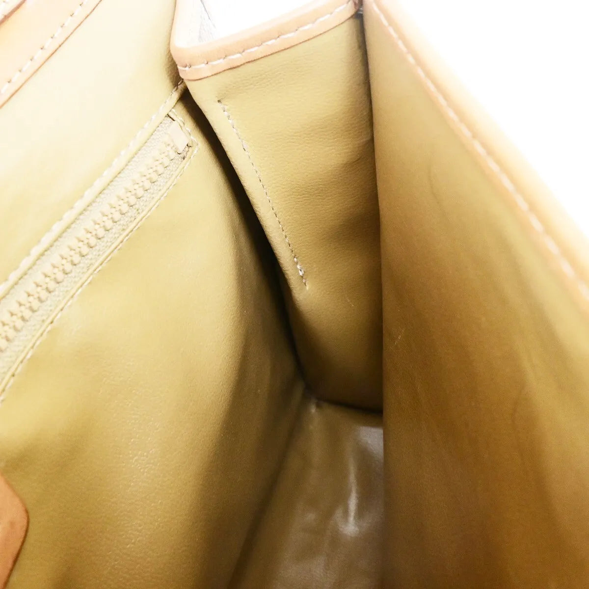 Celine Vintage Macadam Canvas and Leather, Brown, Canvas, Shoulder Bag