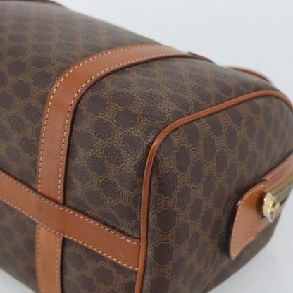 Celine boston Macadam Canvas, Brown, PVC, Travel Bag