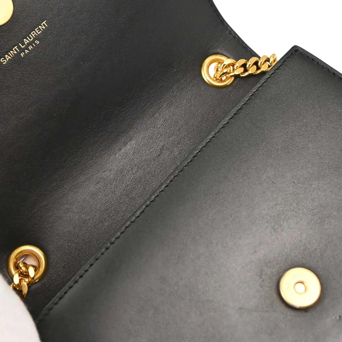 Saint Laurent Kate leather, Black, Leather, Shoulder Bag