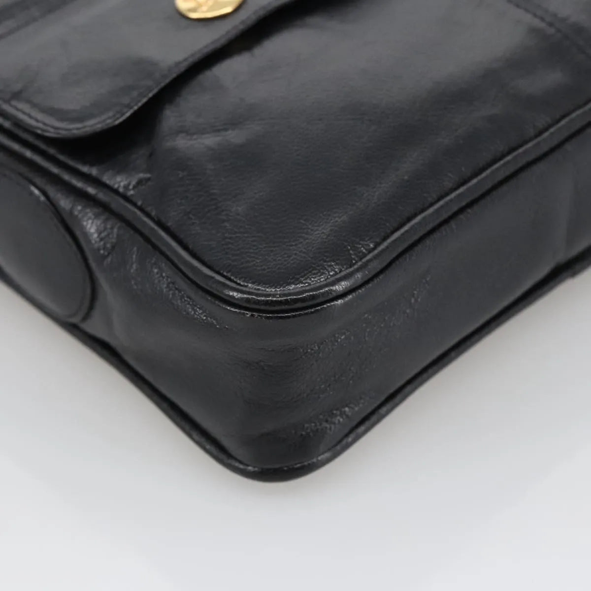 Celine Vintage Leather, Black, Leather, Shoulder Bag