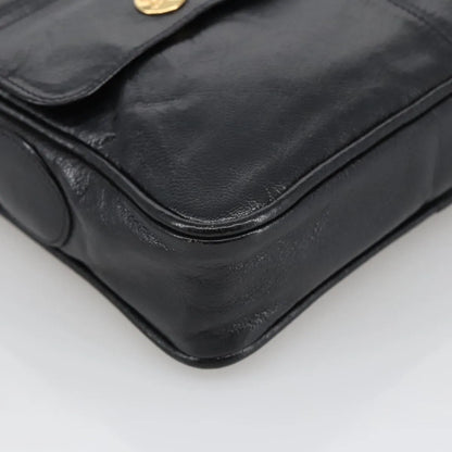 Celine Vintage Leather, Black, Leather, Shoulder Bag