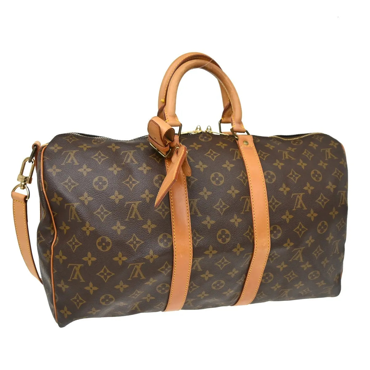 Louis Vuitton Keepall Bandouliere Monogram Canvas, Brown, Canvas, Travel Bag