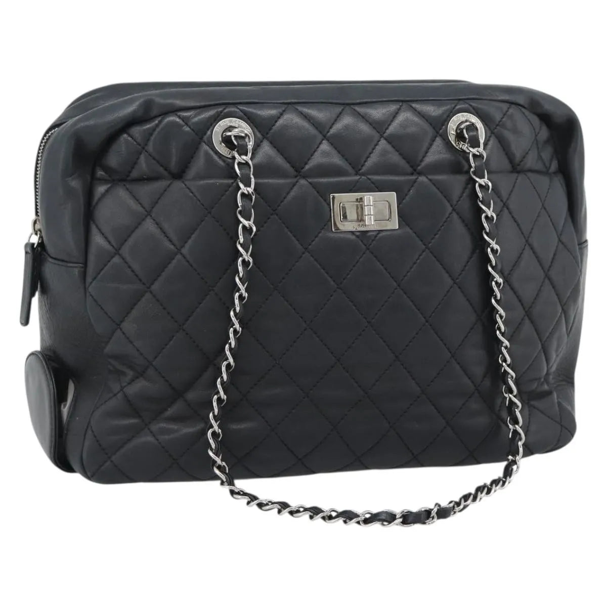 Chanel Reissue 2.55 Tote Quilted Calfskin, Black, Leather, Handbag