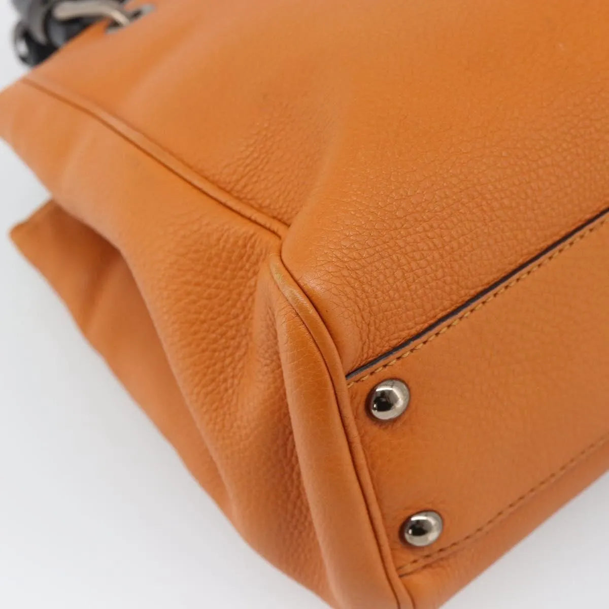 Gucci Bamboo shopper Leather, Orange, Leather, Handbag